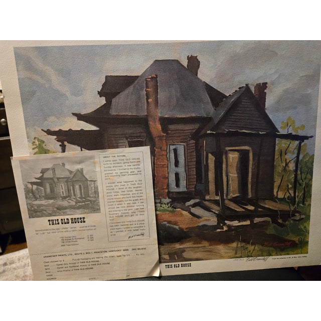 1970s 1979 Bill Granstaff Signed Art This Old House " Mint in Original Envelope For Sale - Image 5 of 8