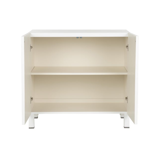 Contemporary Flower of Life Cabinet - White For Sale - Image 3 of 7