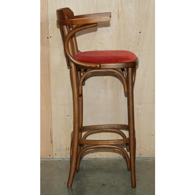 Gold Bar Stools in Bentwood, Set of 5 For Sale - Image 8 of 18