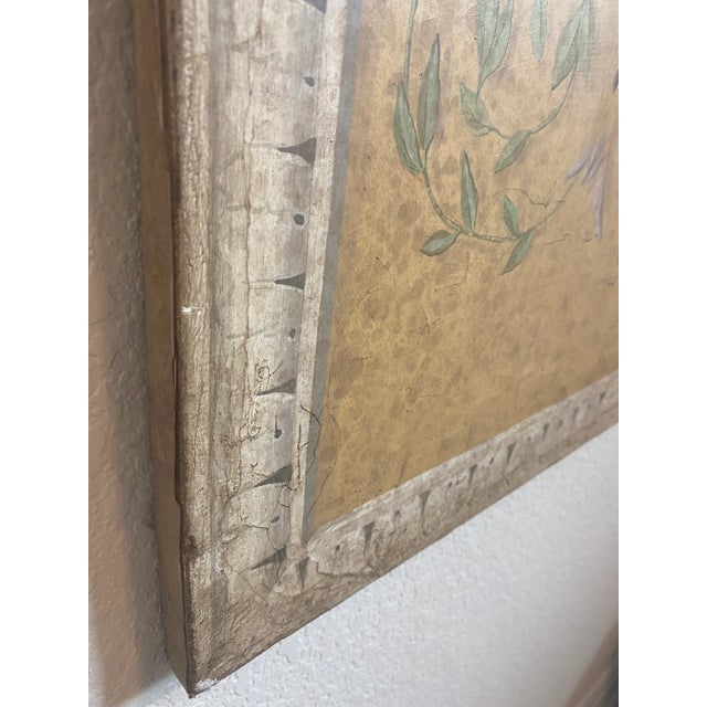 Textile Florentine Oil on Canvas Painting - 19th C For Sale - Image 7 of 12