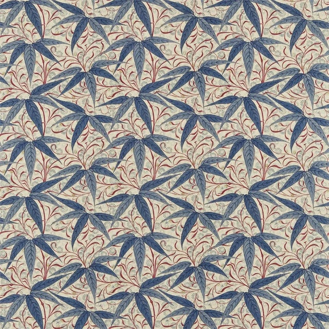 Morris & Co Bamboo Fabric in Indigo/Woad - a Sample For Sale