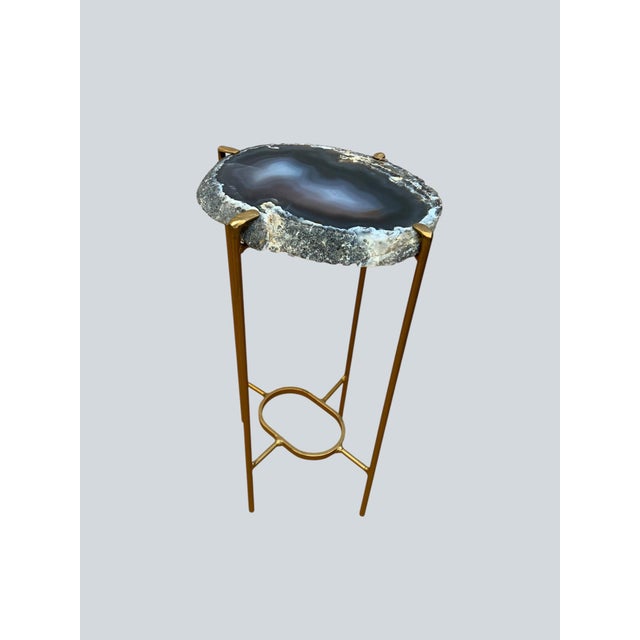 Unusual Modern Handcrafted Geode Drinks Table For Sale - Image 4 of 6
