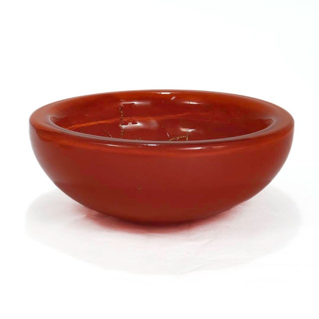 Signed Mid-Century Murano Glass Giaue Bowl by Toni Zuccheri for Venini For Sale In Philadelphia - Image 6 of 10