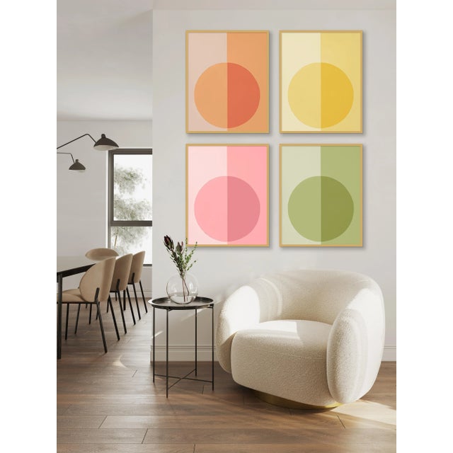 Modern Warm Forevers by Stephanie Henderson in Gold Frame, Medium Art Prints, Set of 4 For Sale In Austin - Image 6 of 7