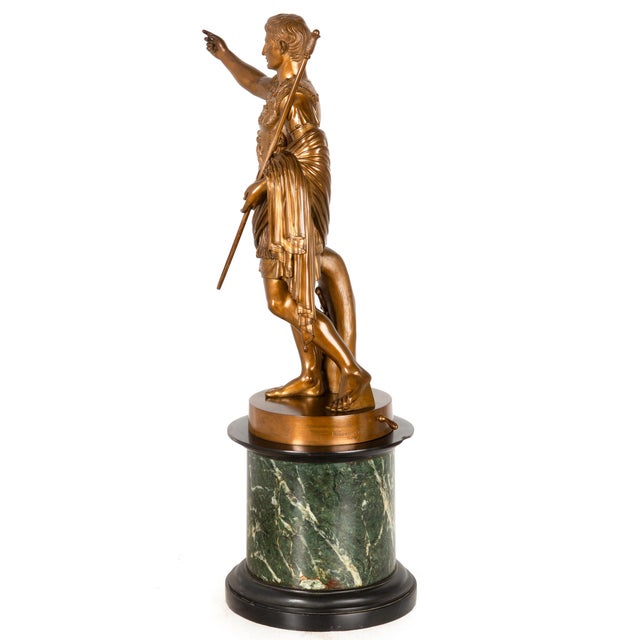 GRAND TOUR Italian, 19th century Augustus of Prima Porta Sand-cast patinated bronze Cold stamped "B. BOSCHETTI ROMA" on...