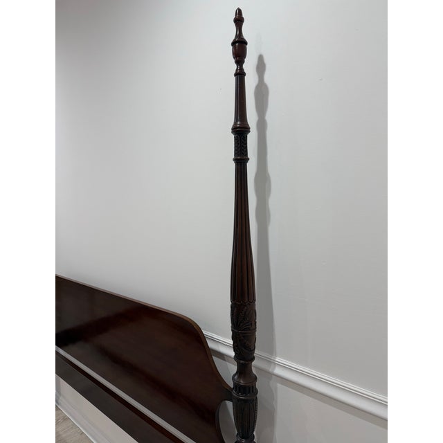 Drexel Heritage Drexel Heritage King Size Four Poster Rice Bed Vintage 18 Th Century For Sale - Image 4 of 12