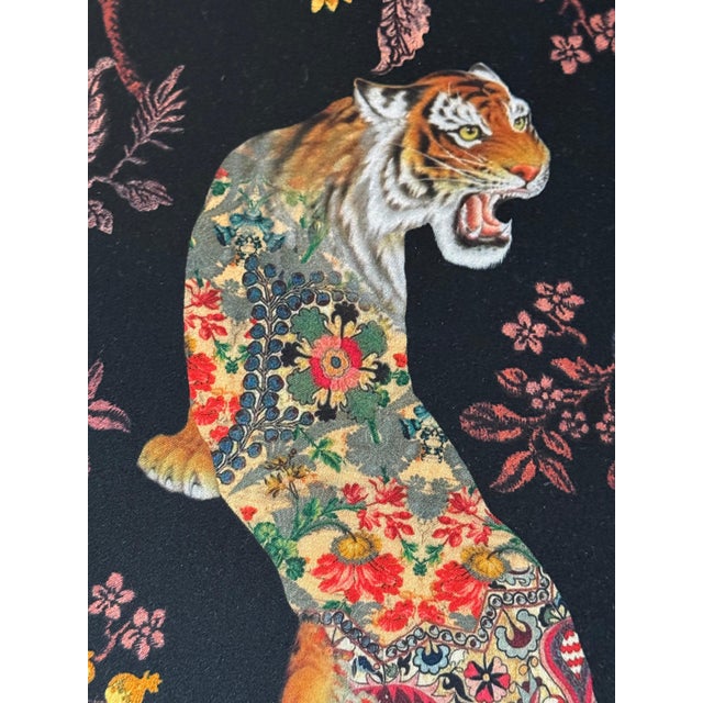 New Pair of Chairs in Wrought Iron with Silinog Fabric by Etro in Back and Seat For Sale - Image 12 of 18