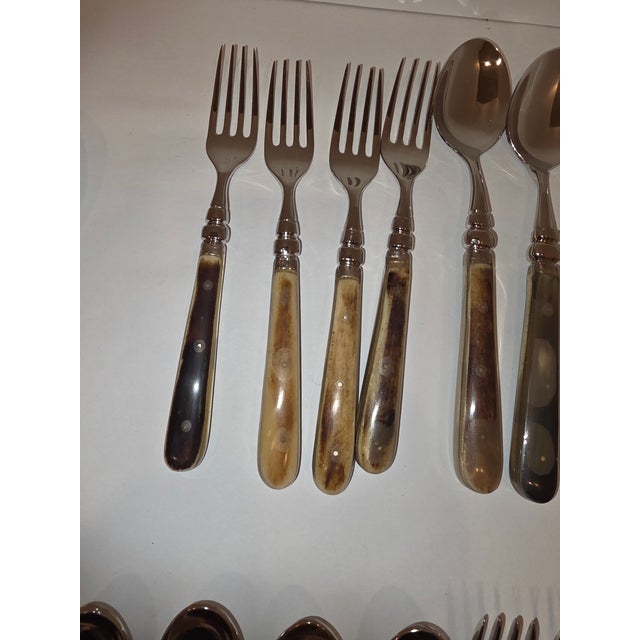 Traditional New 22 Piece Set of Bone and Stainless Flatware From Restoration Hardware For Sale - Image 3 of 11