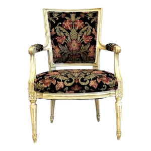 Louis XVI Giltwood Tapestry Fauteuil