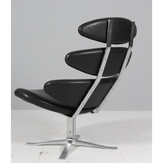 Metal Lounge Chair Corona attributed to Poul M. Volther For Sale - Image 7 of 9