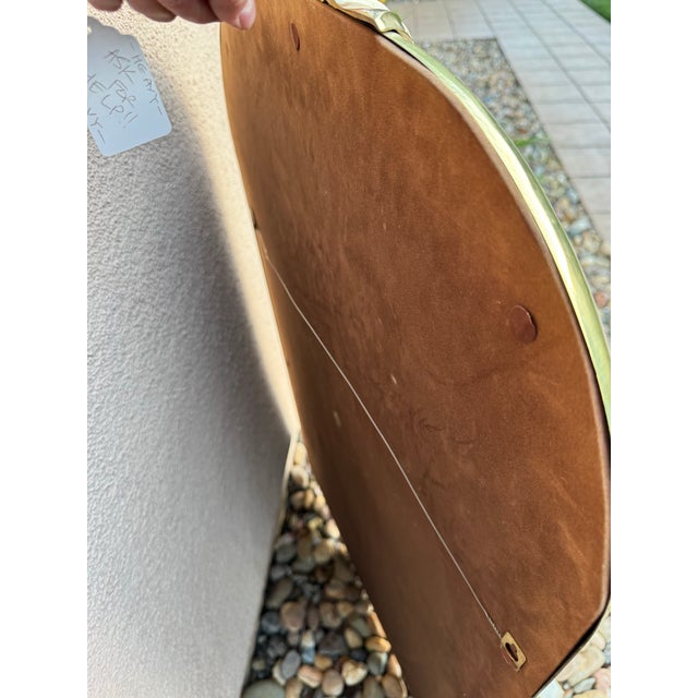 Vintage, Louis Philippe Style Solid Brass Wall Mirror, 19870-1908s (Heavy) For Sale - Image 9 of 12
