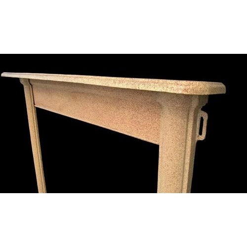 Metal Edwardian Enamelled Cast Iron Mantel for Wood Burning Stove For Sale - Image 7 of 18