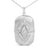 Contemporary Sterling Silver 3/8 Cttw Diamond Puffed Medallion Design Pendant Necklace For Sale - Image 3 of 4