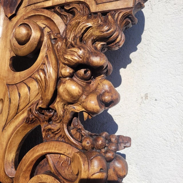 Large 19th Century Mirror in Carved Wood, Italy For Sale - Image 14 of 18