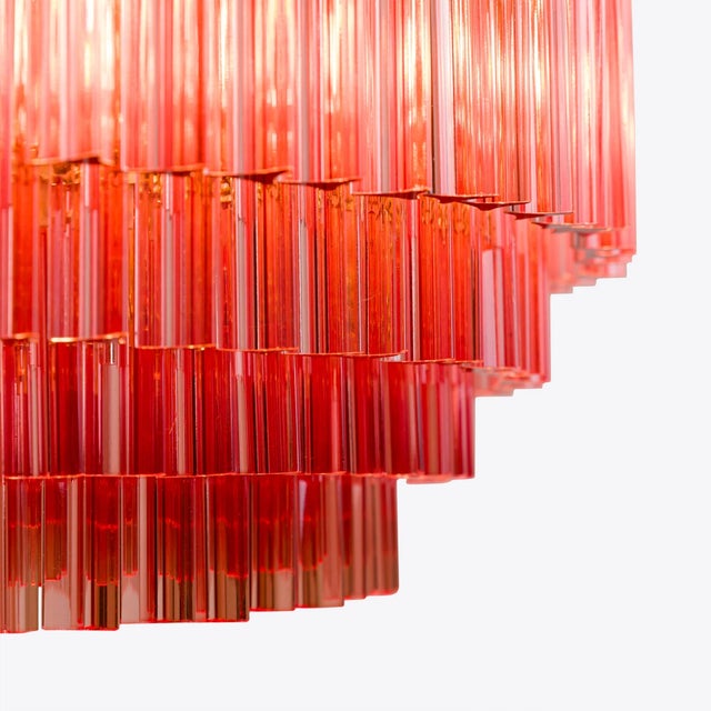 Large Pink Amaro Drum Chandelier from Pure White Lines For Sale - Image 9 of 16