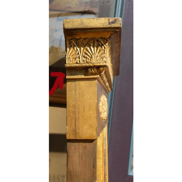 1820s French Neoclassical Giltwood and Gilt-Gesso Pier Mirror For Sale In Rochester - Image 6 of 7