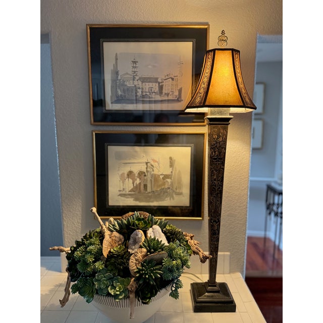 A beautifully crafted vintage table lamp by Fine Art Lamps, showcasing a refined neoclassical aesthetic with exceptional...