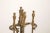 Vintage Brass American Art Nouveau Style Fireplace Tools Set For Sale - Image 4 of 13