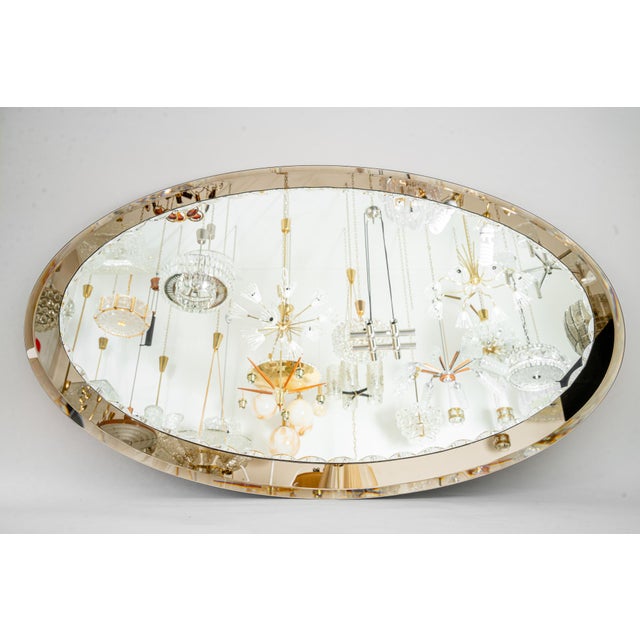 Vintage Italian Oval Mirror, 1960s For Sale - Image 13 of 18