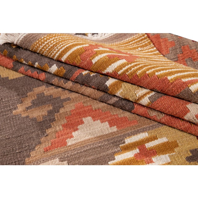 21st Century Modern Kilim Rug 5 '8'' X 8'' For Sale In New York - Image 6 of 12