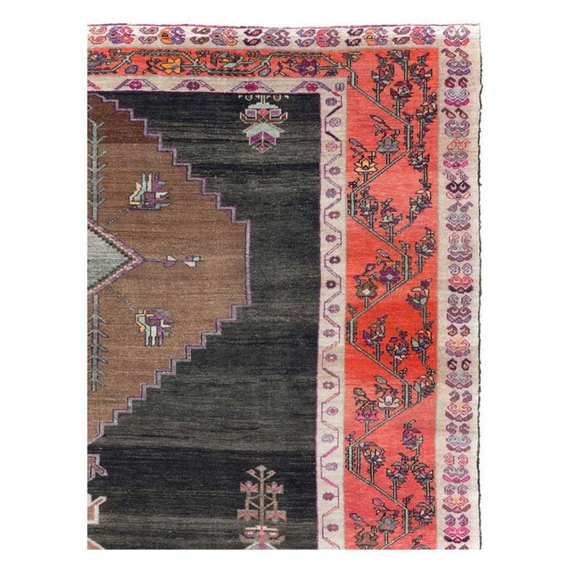 Tribal Galerie Shabab Collection Mid-20th Century Handmade Turkish Anatolian Room Size Carpet For Sale - Image 3 of 10