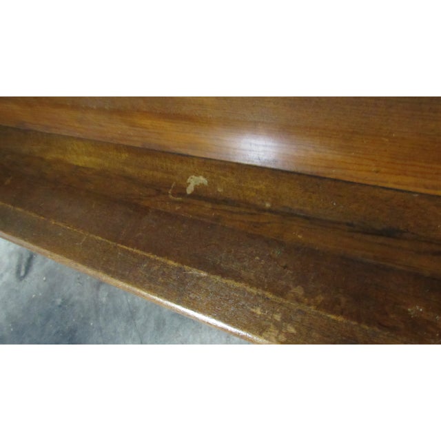 1980s Amazing Oak Church Pew Bench All Carved For Sale - Image 11 of 12