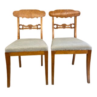 Pair of Early 20th Century Swedish Biedermeier Side Chairs For Sale
