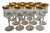 Set of 12 Art Deco Gold Encrusted Rim Crystal Wine Stems Goblets For Sale In Los Angeles - Image 6 of 6