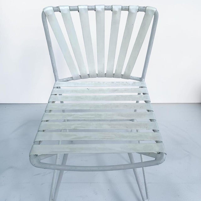 White 1960s Mid-Century Modern Wrought Iron Patio Barstools - Set of 4 For Sale - Image 8 of 9