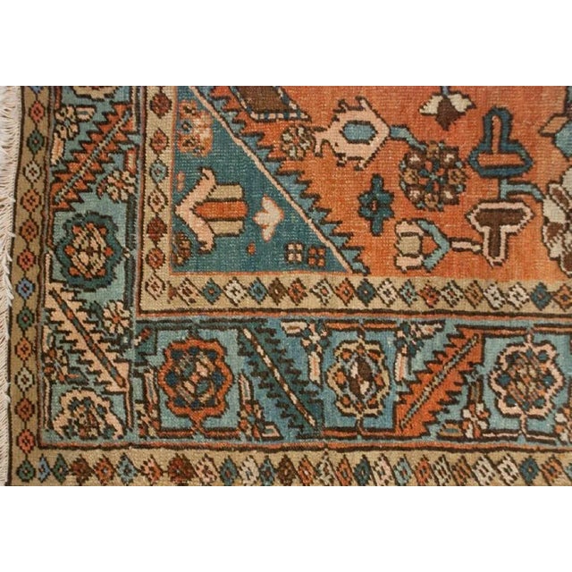 Mid 19th Century Late 19th Century Diamond Medallion Heriz Rug For Sale - Image 5 of 5