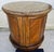 Vintage Round Brown Marble Top Drum Side End Center Table With Storage Cabinet For Sale - Image 13 of 13