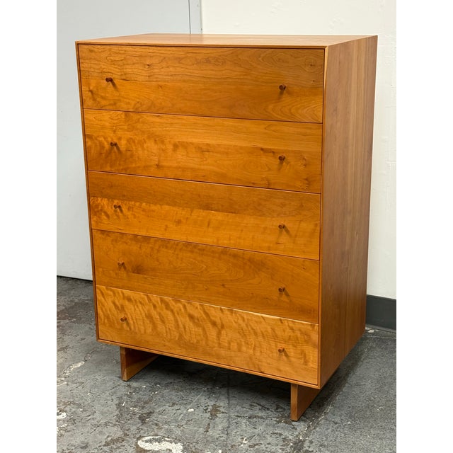 Wood Room & Board Hudson Cherry Wood Dresser For Sale - Image 7 of 12