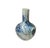 1990s Oriental Blue Red Dragon Graphic Fat Body White Porcelain Art Vase For Sale - Image 5 of 17