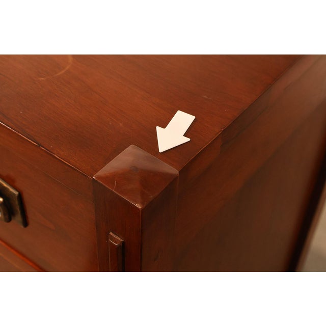 Stickley Mission Collection Pair Of Cherry Three Drawer Nightstands For Sale - Image 15 of 18