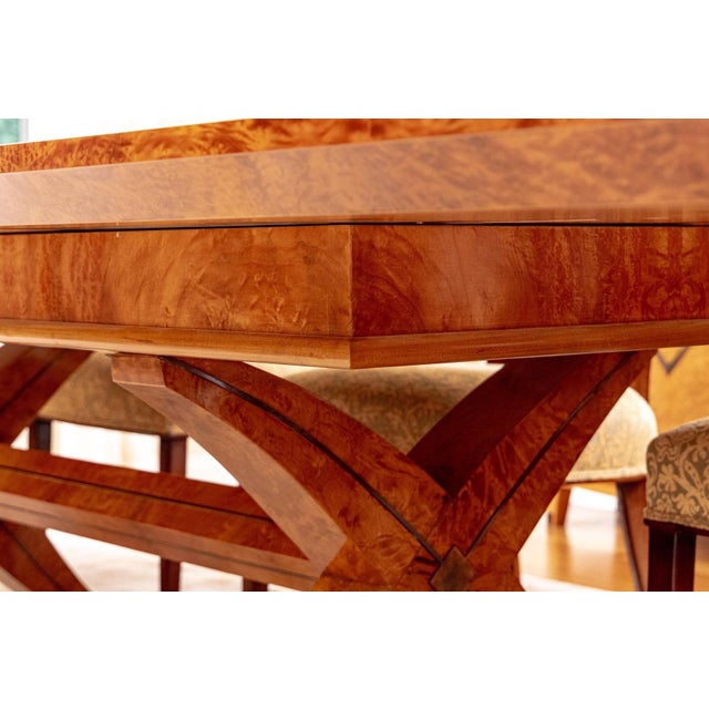 Vintage Art Deco Style Rectangular Extension Dining Table For Sale - Image 9 of 11
