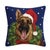 Traditional German Shepherd with Wreath Hook Pillow 18" x 18" For Sale - Image 3 of 3