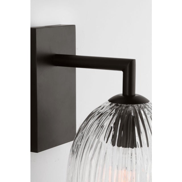 Visual Comfort Hable by Visual Comfort Studio Serafina Vanity Sconce in Aged Iron Black Finish For Sale - Image 4 of 6