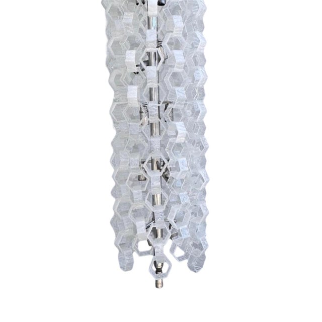 Glass Chandelier attributed to Mazzega, 1970s, in Good conditions. Designed 1970 to 1979 Up to 250V (Europe/UK...