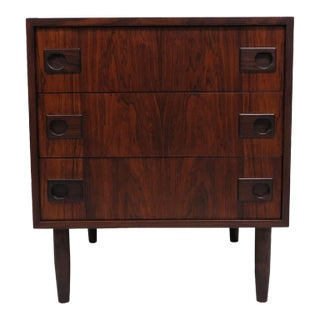 Mid 20th Century E Brouer Danish Rosewood Nightstand With Drawers For Sale