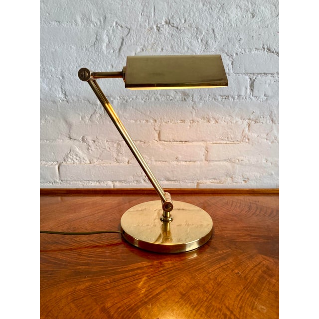Ministerial Brass Lamp, 1970s For Sale - Image 3 of 18