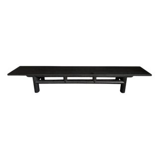 Andrianna Shamaris Monumental Teak Wood Bench For Sale