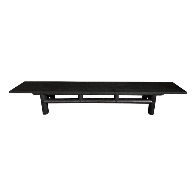 Andrianna Shamaris Monumental Teak Wood Bench For Sale