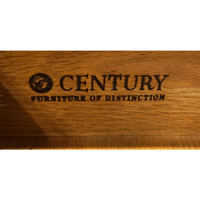 Century Furniture Solid Cherry French Provincial 35" Secretary Desk W. Lighted Display Hutch For Sale - Image 10 of 13