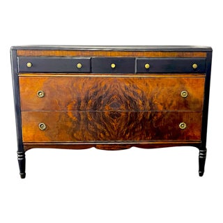 Vintage Tigerwood Dresser For Sale