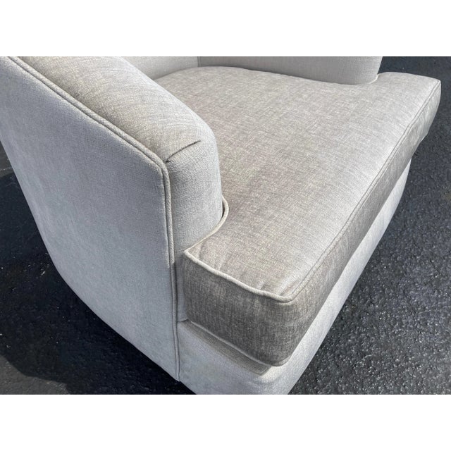 1980s Rosewood Swivel Lounge Chairs in the Style of Milo Baughman - A Pair For Sale - Image 10 of 13