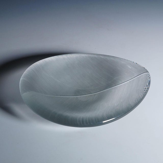 Large Vintage Art Glass Bowl by Tapio Wirkkala for Iittala 1950s For Sale - Image 10 of 12