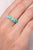 Metal 14k Gold Persian Turquoise Eternity Band With Diamond Accent, Size 7.5 For Sale - Image 7 of 7