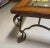 Rustic European 1990s Vintage Thomasville Leather, Iron, & Glass Top Coffee Table For Sale - Image 3 of 8