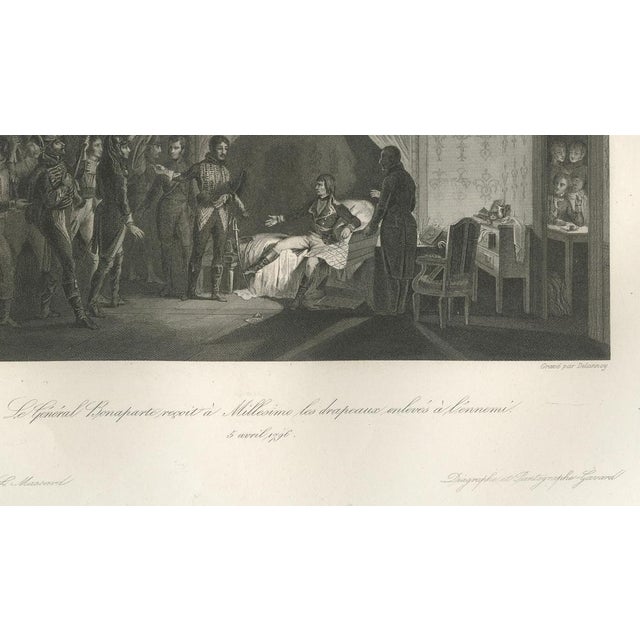 Traditional After Adolphe Roehn, Napoleon Accepts Captured Banners in Milan, Engraving, 1840 For Sale - Image 3 of 9