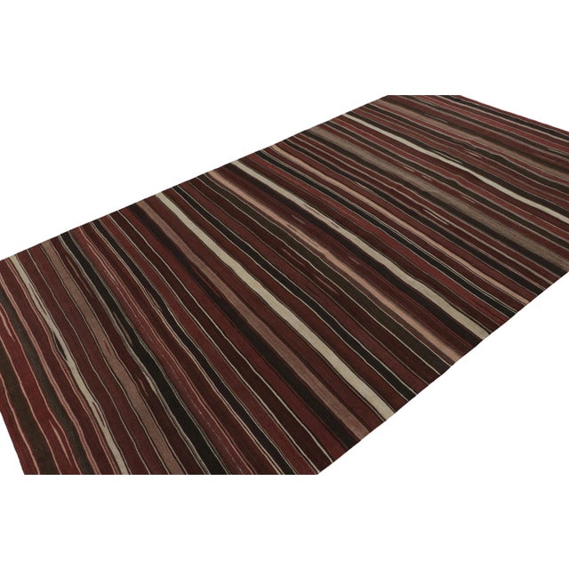 Handwoven in wool circa 1950-1960, this 5'10''x5'3'' vintage Afghan kilim is a new curation from Rug & Kilim’s collection....